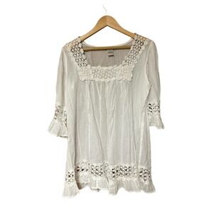 CuteOptions Made in India 100% Cotton Lightweight Cottagecore  Beach shirt tunic